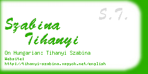 szabina tihanyi business card